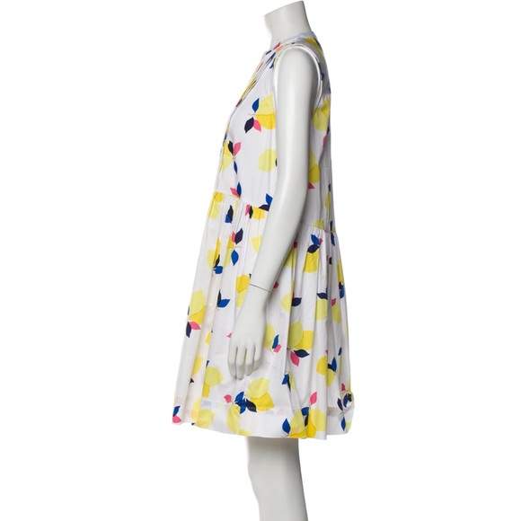 ♠️ Kate Spade ♠️ EUC Lemon Zest Sleeveless Dress Tuxedo Front Size S - Picture 4 of 10